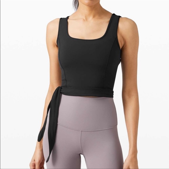 Lululemon Get Centred Crop Tank Black Release 2020 Style: W1CKSS Nulu Cropped 6 - Picture 10 of 10